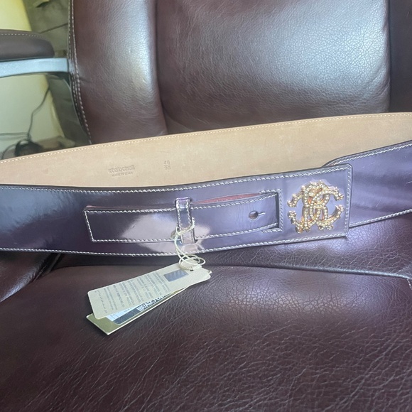 Roberto Cavalli metallic mauve /pale lilac wide belt - Picture 4 of 9